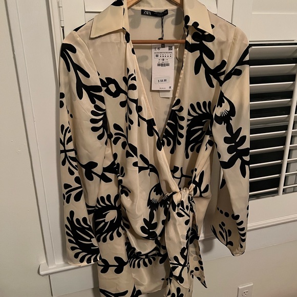 Zara kimono wrap blouse - Picture 1 of 3